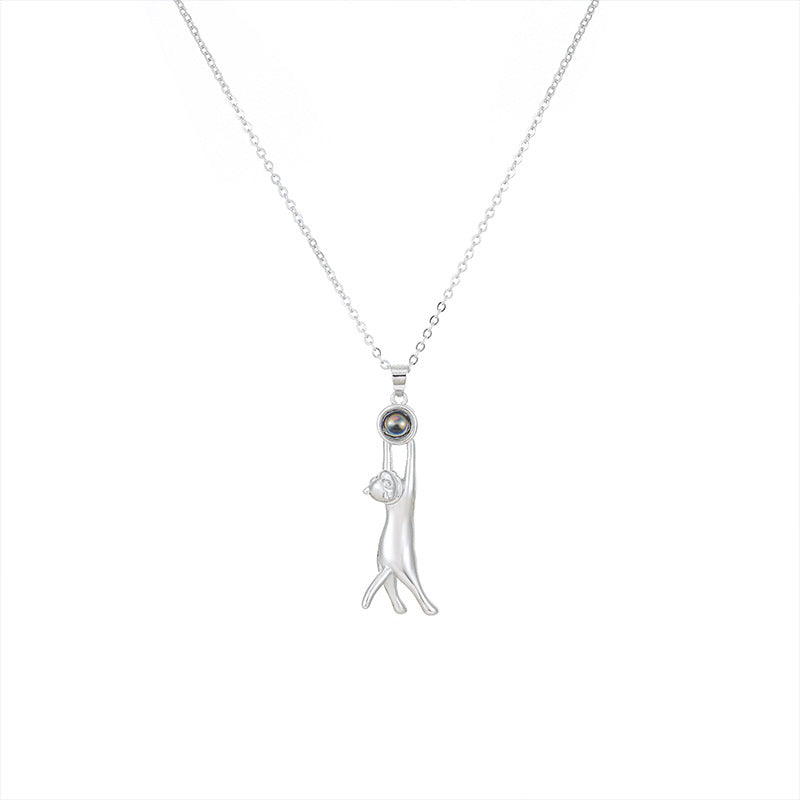 Sleek Multi-functional Cat Nano Projection Pendant