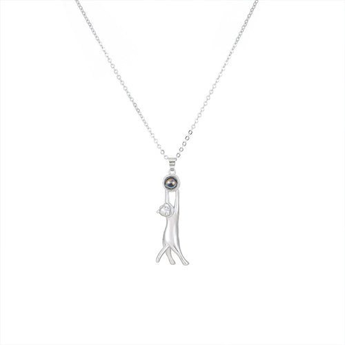 Sleek Multi-functional Cat Nano Projection Pendant